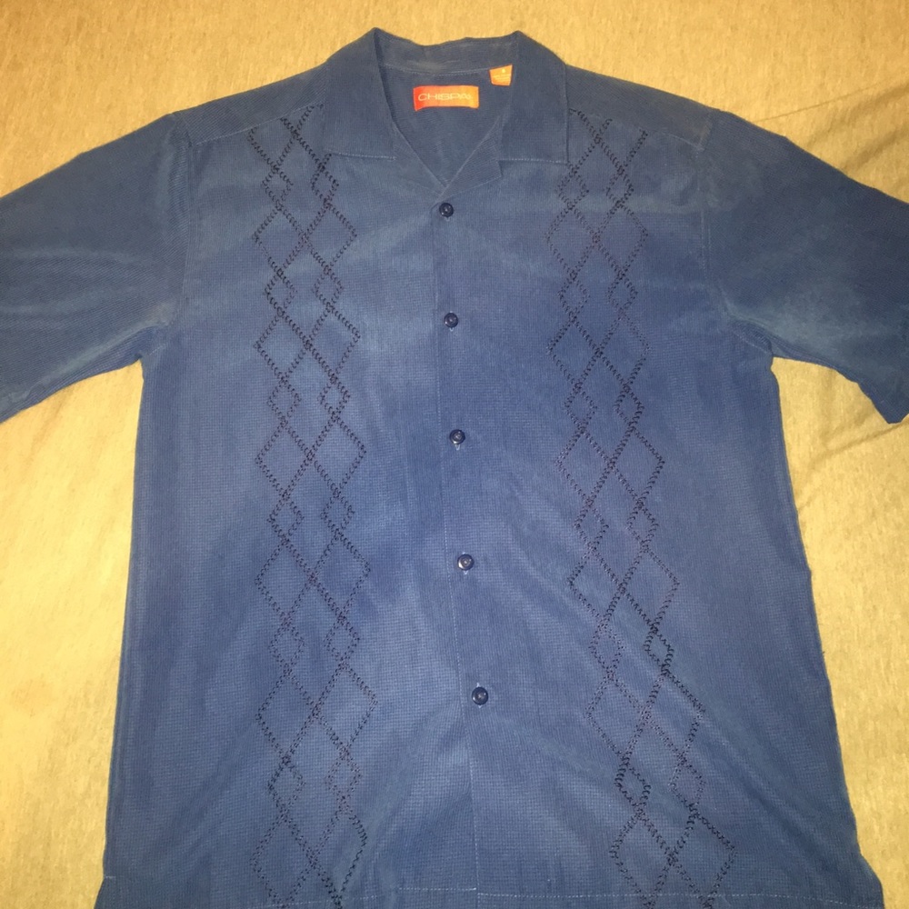 Blue button up shirt